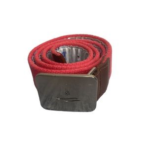 REEL POINT SHELTER ISLAND Needlepoint Canvas Belt Pink (32 Inches Long) Youth M